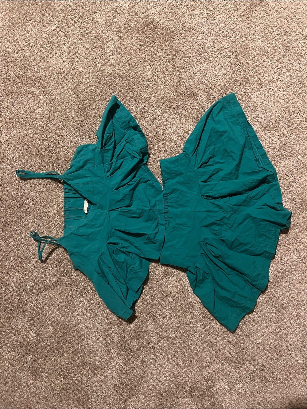 New In Teal Ruffled Women's Two-Piece Set